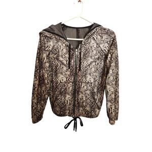 The Kooples Animal Print Hoodie Jacket XS